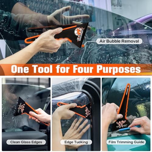WRAPXPERT Window Tint Squeegee, Triangle Contour Tint Squeegee, Long Handle - Image 6