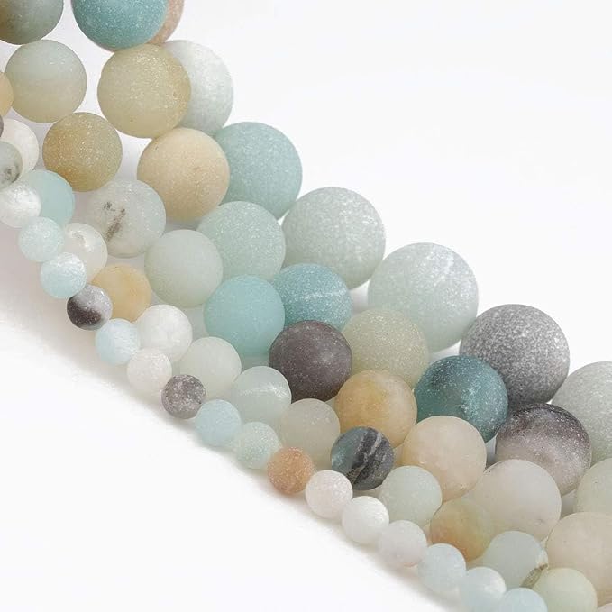 10mm Matte Amazonite Beads, 15-Inch Matte Round Loose Stone Beads - Image 6