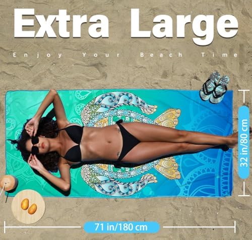 Widdonen Microfiber Beach Towel, Compact 2 Pack-71x32 Inch - Image 3