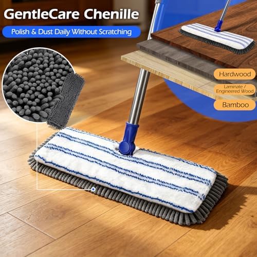 Dust Mop for Hardwood Floors, Double-Sided Flat Mops - Image 6