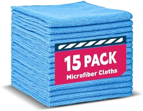 TEAWOO Microfiber Cleaning Cloths-15 Pack, Microfiber Towels by TEAWOO