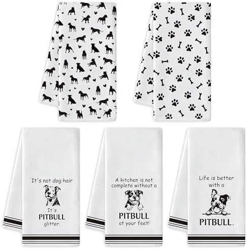 R HORSE Pitbull Kitchen Dish Towel by RHORSE