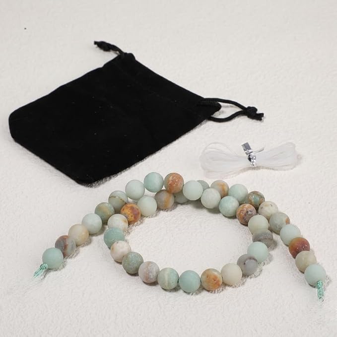 10mm Matte Amazonite Beads, 15-Inch Matte Round Loose Stone Beads - Image 7