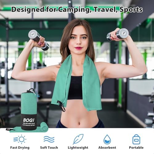 BOGI Microfiber Travel Sports Towel-Quick Dry Travel Towel, Soft Lightweight - Image 6