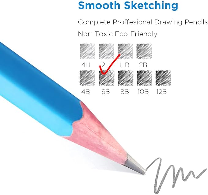 Sketch Pencils for Drawing 2H, Sketching & Doodling | Graphite Pencil for - Image 2