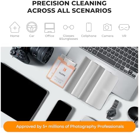 K&F CONCEPT Microfiber Lens Cleaning Cloth X6, Glasses Cleaning, High Density - Image 4