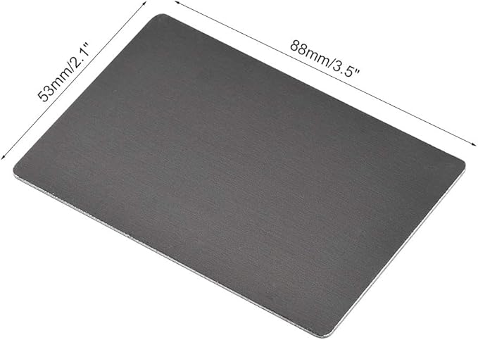 uxcell Blank Metal Card 88x53x1mm Anodized Aluminum Plate for DIY Laser Printing Engraving Black 5 Pcs