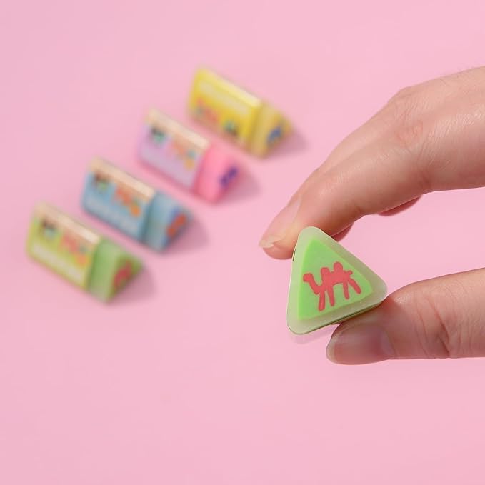 16 Pack Camel Erasers for Kids, Kawaii Erasers for Students, Animal Eraser for School Supplies Prize Gifts Party Favors