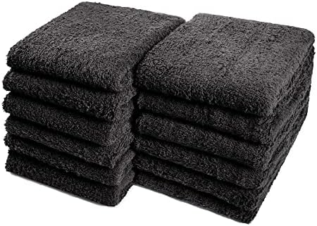 100% Cotton Chamois Cleaning Towels, 12 Pack by GrokoTextiles