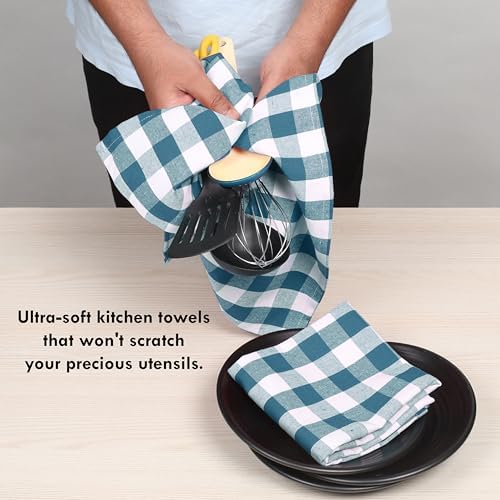 Multi Dish Towels 12 Pack Combo, Quick Drying Cloths, 100% Cotton, Absorbent - Image 3