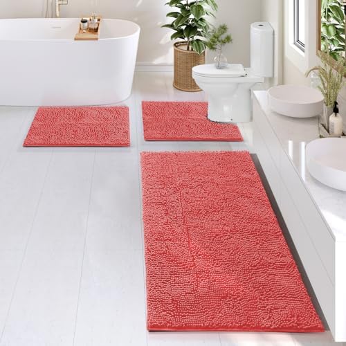 Hearth & Harbor Bathroom Rugs, Chenille Bath Mat - Image 4