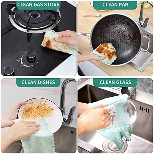 Bessrung 20 Pack Kitchen Dish Cloths Absorbent Microfiber Cleaning Cloth - Image 4