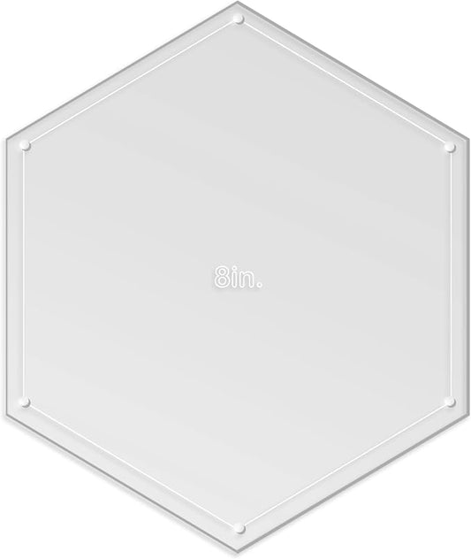 Hexagon Quilting Template Set - 8" with 1/4" Seam Allowance - Durable Acrylic Templates for Quilting, Patchwork, Crafting, & Sewing Projects - Clear Templates for Accurate Designing