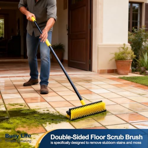 Yocada Double-Sided Floor Scrub Brush Triangle Brush Heavy Duty 65.5" - Image 6