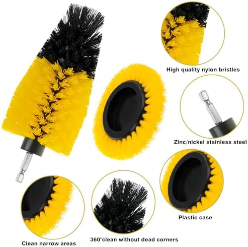 8 Pcs Drill Brush Attachment Set, Power Scrub Brush Kit - Image 3