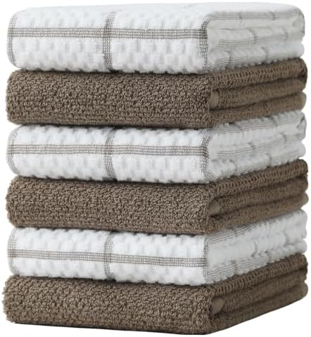100% Cotton Kitchen Dish Towels, 6 Pack by Unknown