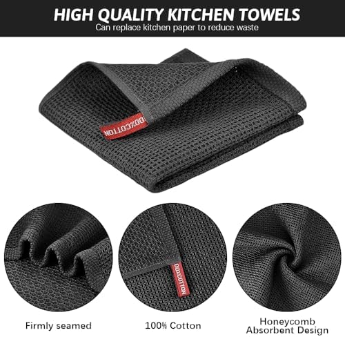 Nialnant 6 Pack Kitchen Towels, 100% Cotton Dish Cloth - Image 3