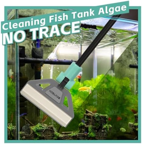 UPETTOOLSAlgae Scraper for Glass Aquariums, 2 in 1 Adjustable Algae Scraper - Image 2