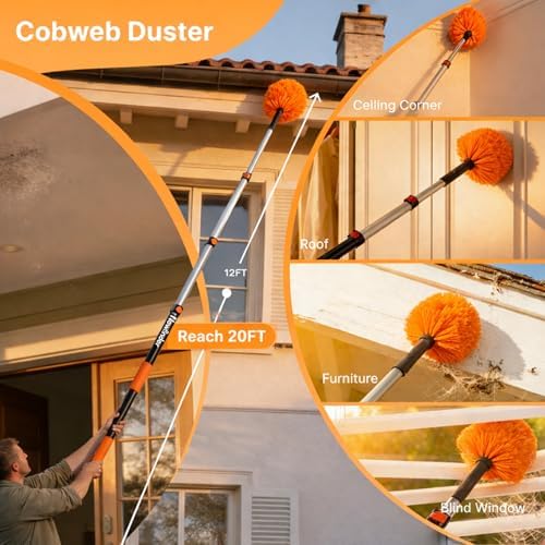 High Ceiling Duster Kit with 20FT Extension Pole & Light Bulb Changer - Image 6