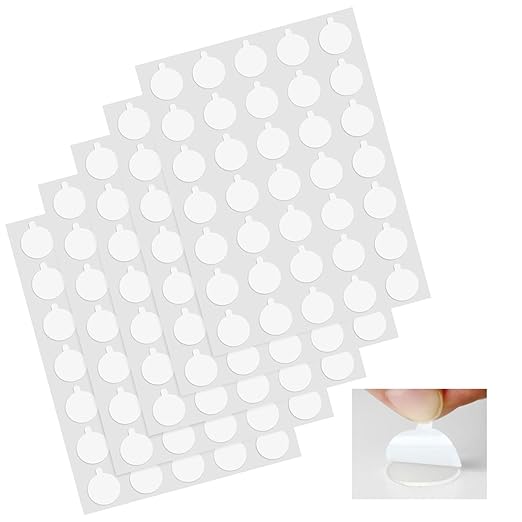 105pcs Double Sided Sticky Dots –Easy to Peel Sticky Dots,Clear Removable Sticky Tack Double Sided Tape Dots for Crafts, Posters, Balloons, and DIY Projects