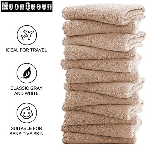 MOONQUEEN Microfiber Facial Cloths Fast Drying Washcloth 12 Pack - Image 4