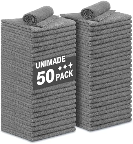 UNIMADE Microfiber Cleaning Cloth, 50 Pack Microfiber Towels by Unimade