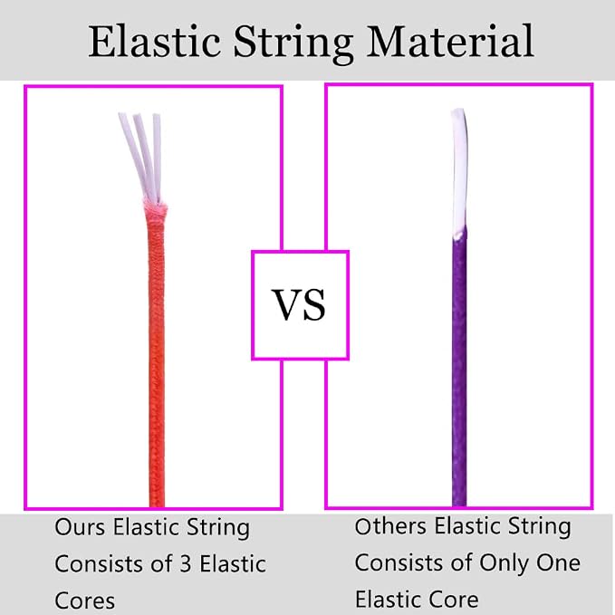 LUSTEMBER 1mm Stretchy Bracelet String, Sturdy Rainbow Elastic String Elastic - Image 2
