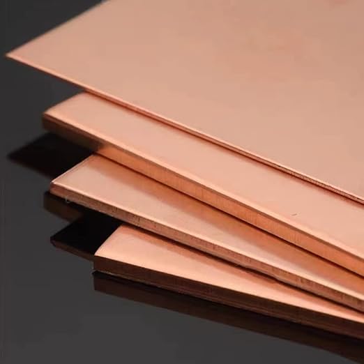 2 Pcs Copper Sheet, 10" x 8", 20 Gauge(0.8mm) Thickness, Double Sided Film Attached 99.9% Pure Copper Sheets Metal Plates for Crafting. Modelers, Jewelry, Repairs, Electrical
