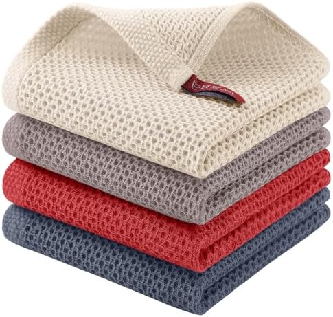 Homaxy 100% Cotton Waffle Weave Kitchen Dish Cloths by Homaxy