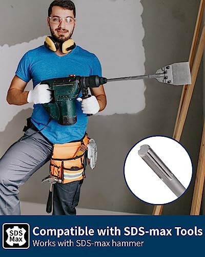 SDS Max Floor Scraper, Firecore 6 Inch by 25 Inch Thinset Removal Chisel Bit - Image 4