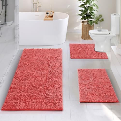 Hearth & Harbor Bathroom Rugs, Chenille Bath Mat - Image 2