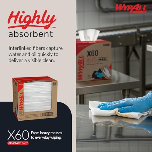 WypAll GeneralClean X60 Multi-Task Cleaning Cloths, 6 x 150 Towels - Image 4