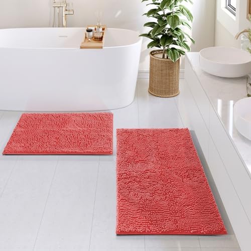 Hearth & Harbor Bathroom Rugs, Chenille Bath Mat - Image 2