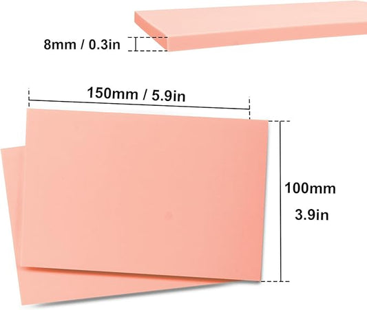 25 Pcs 4"x6" Rubber Carving Blocks, Linoleum Blocks, Stamp Carving Blocks for Printmaking, Linocut Artists, Crafts and More,(Pink) by KUKLIPJIM.