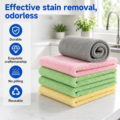 Magic Cleaning Cloth 5-Pack Reusable Lint Free Cleaning Towels | XXL Microfiber - Image 5