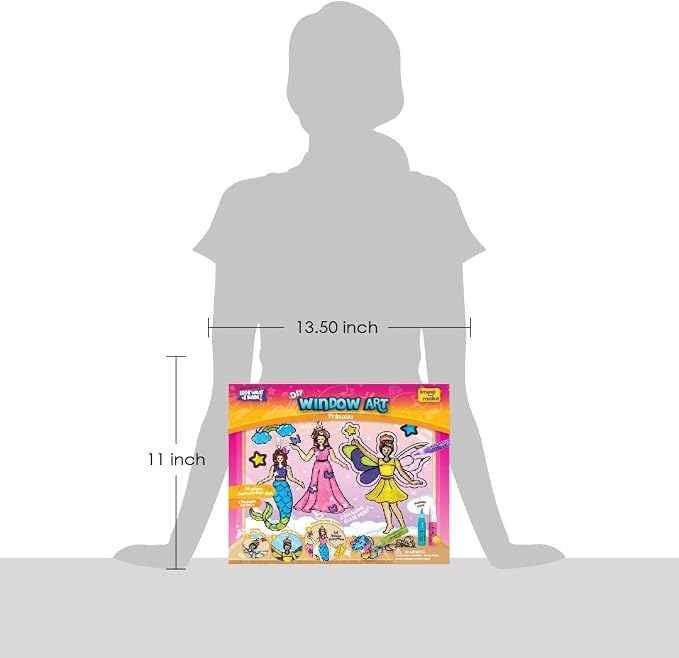 Imagimake Window Art Princess | Unicorn & Mermaid Suncather Kit | 16 Pieces - Image 6