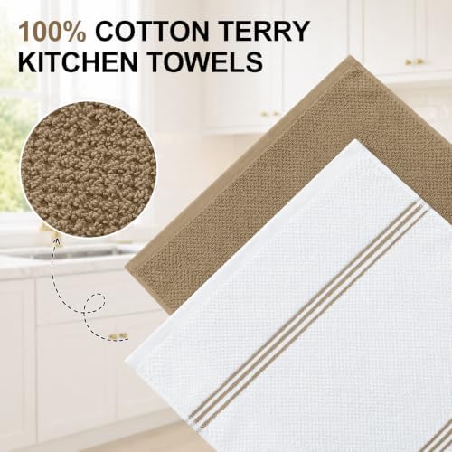 Homaxy Dual Design Cotton Kitchen Towels - Image 2