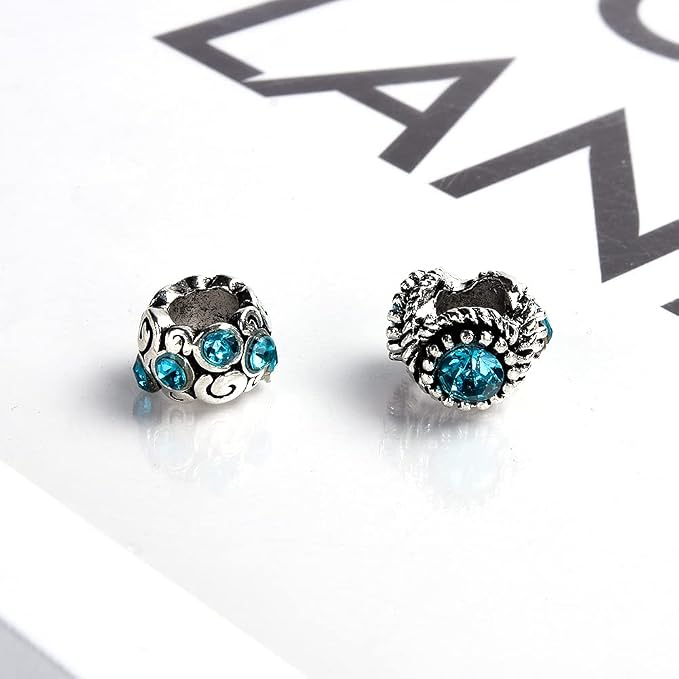Aipridy European Large Hole Beads, Colorful Glass Charm Beads Set - Image 3