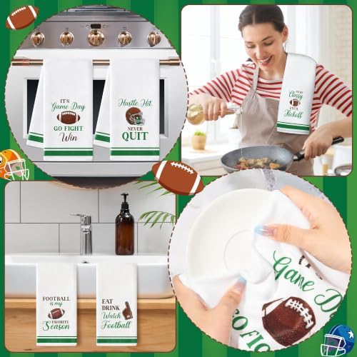 R HORSE 5 Pack Funny Football Kitchen Dish Towels - Image 2