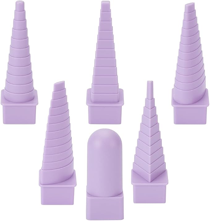UNICRAFTALE 6Pcs 6 Styles Wire Wrapping Mandrel Plastic Jewelry Shape Mandrel by UNICRAFTALE