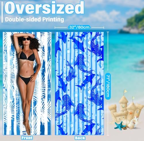 Widdonen Microfiber Beach Towel, Extra Large 6 Pack-71x32 - Image 3