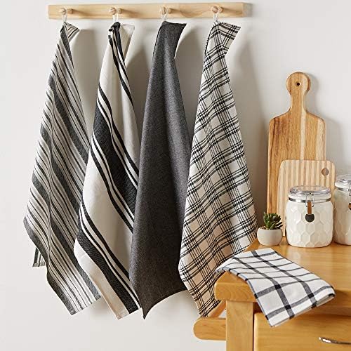 DII Assorted Woven, Kitchen Dishtowel Set, 5 Piece - Image 4
