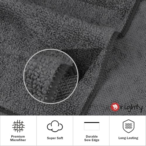 Orighty 6-Pack Grey Hand Towels, 16x28 inch Microfiber Gym Towels - Image 2