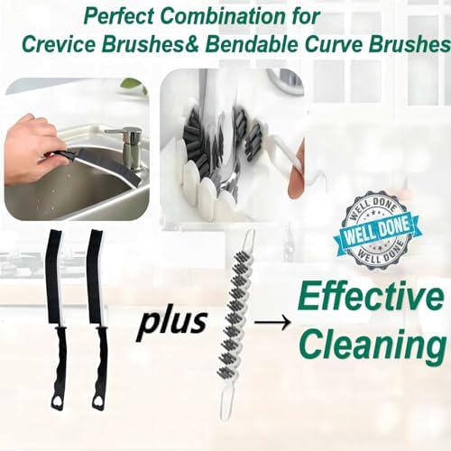 Crevice Cleaning Brush Hard Bristle Grout Brush Scrub Brush Toilet Brush - Image 3