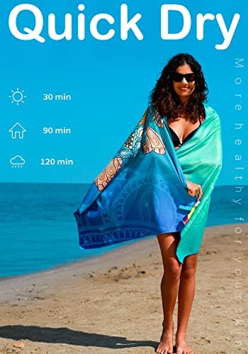 Widdonen Microfiber Beach Towel, Compact 2 Pack-71x32 Inch - Image 5