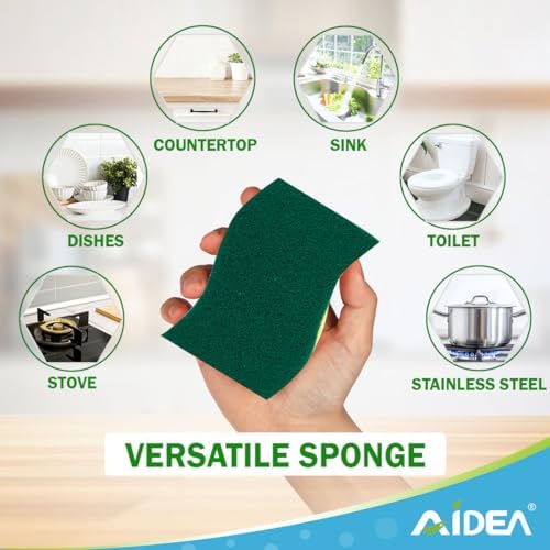 AIDEA Sponges Kitchen, Heavy-Duty Scrub Sponges, Sponge - Image 6