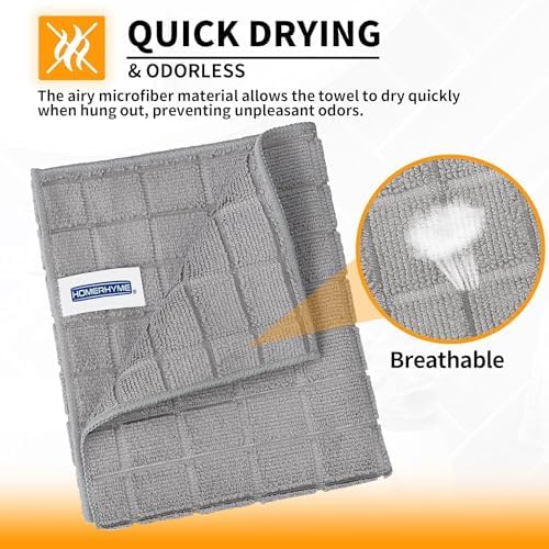 Microfiber Hand Bath Towels, 120 Pack 25''*15'' Grey Bathroom Hand Towels - Image 5