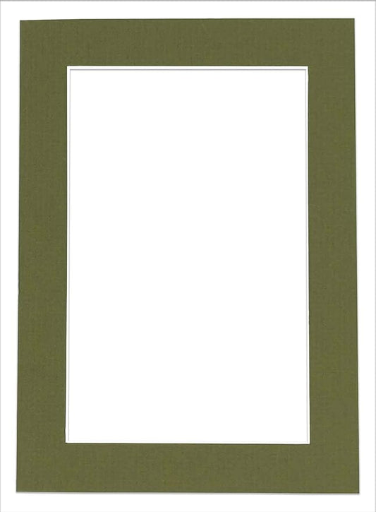 11x14 Mat for 8.5x11 Photo - Precut Dill Green Picture Matboard for Frames Measuring 11 x 14 Inches - Bevel Cut Matte to Display Art 8.5 x 11 Inches - Acid Free ONE MAT with Backing Board & Clear Bag