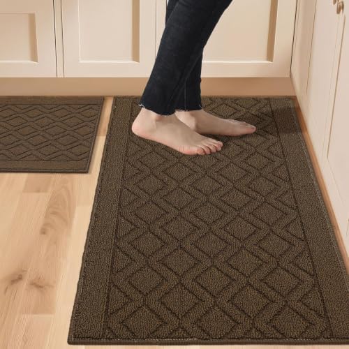 COSY HOMEER 48x20/30X20Inch Kitchen Rug Mats Non-Slip Washable by COSYHOMEER