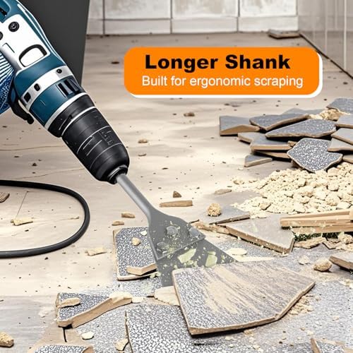 SDS Plus Floor Scraper Kit, 5 Inch x 11 Inch Tile Removal Tool - Image 5